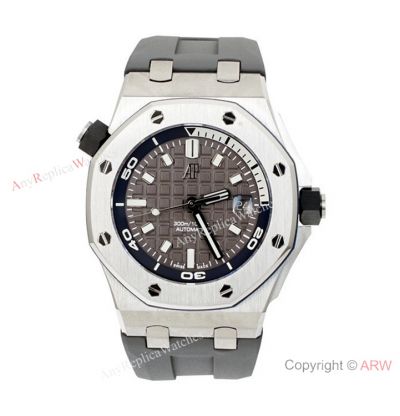 Swiss Audemars Piguet Royal Oak Offshore Diver SS Grey Dial Swiss 9015 Watch